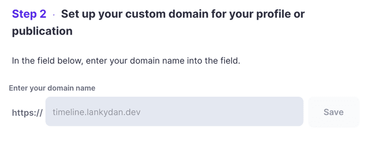 Choose the name of your subdomain